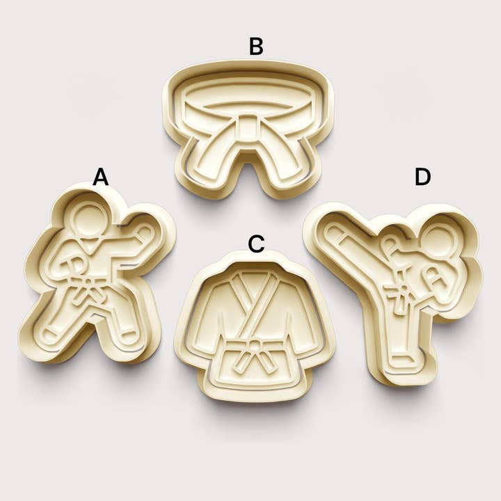 Karate Kakform: 3D-printad Fondant- och Lerkakform för wholesale av Roussell Prints and Demand LLC