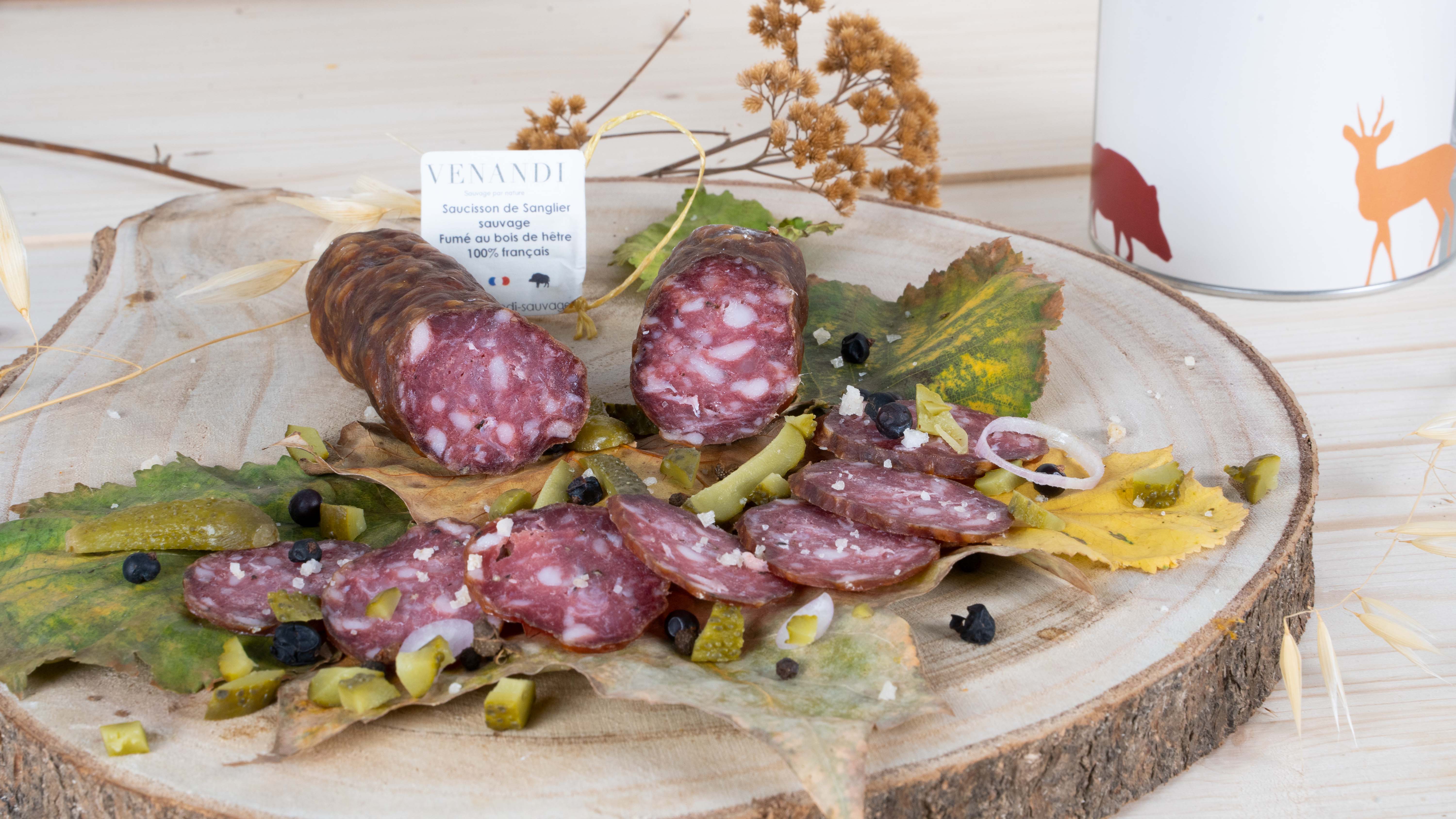 Venandi - Wholesale Salami - French wild boar sausage smoked in beech wood1