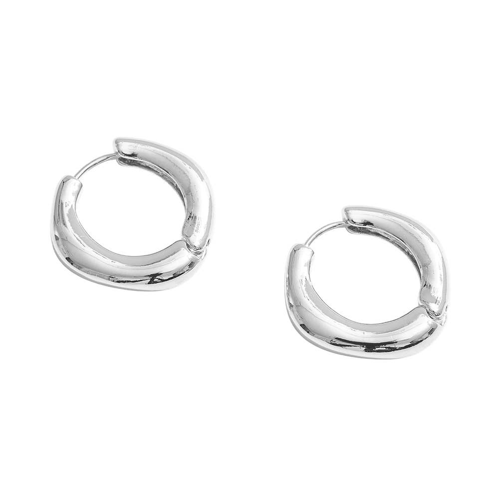 Sensibling Corp. - Wholesale Huggie Earrings - 14K Gold Dipped Thick Round Huggie Hoop Earrings3