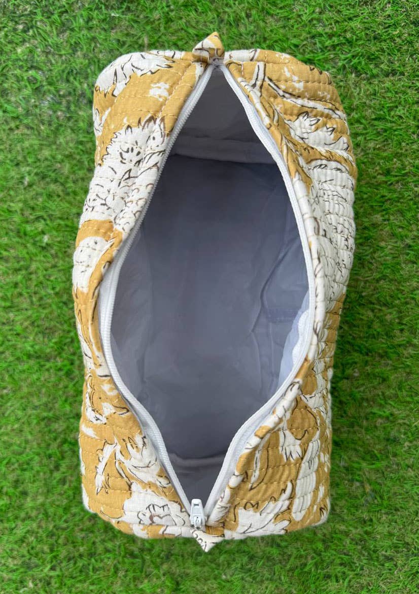 GYPSY STUDIO – wholesale Sminkväska – Amanda tryckt kosmetikväska damväska vadderade bomullsväskor2