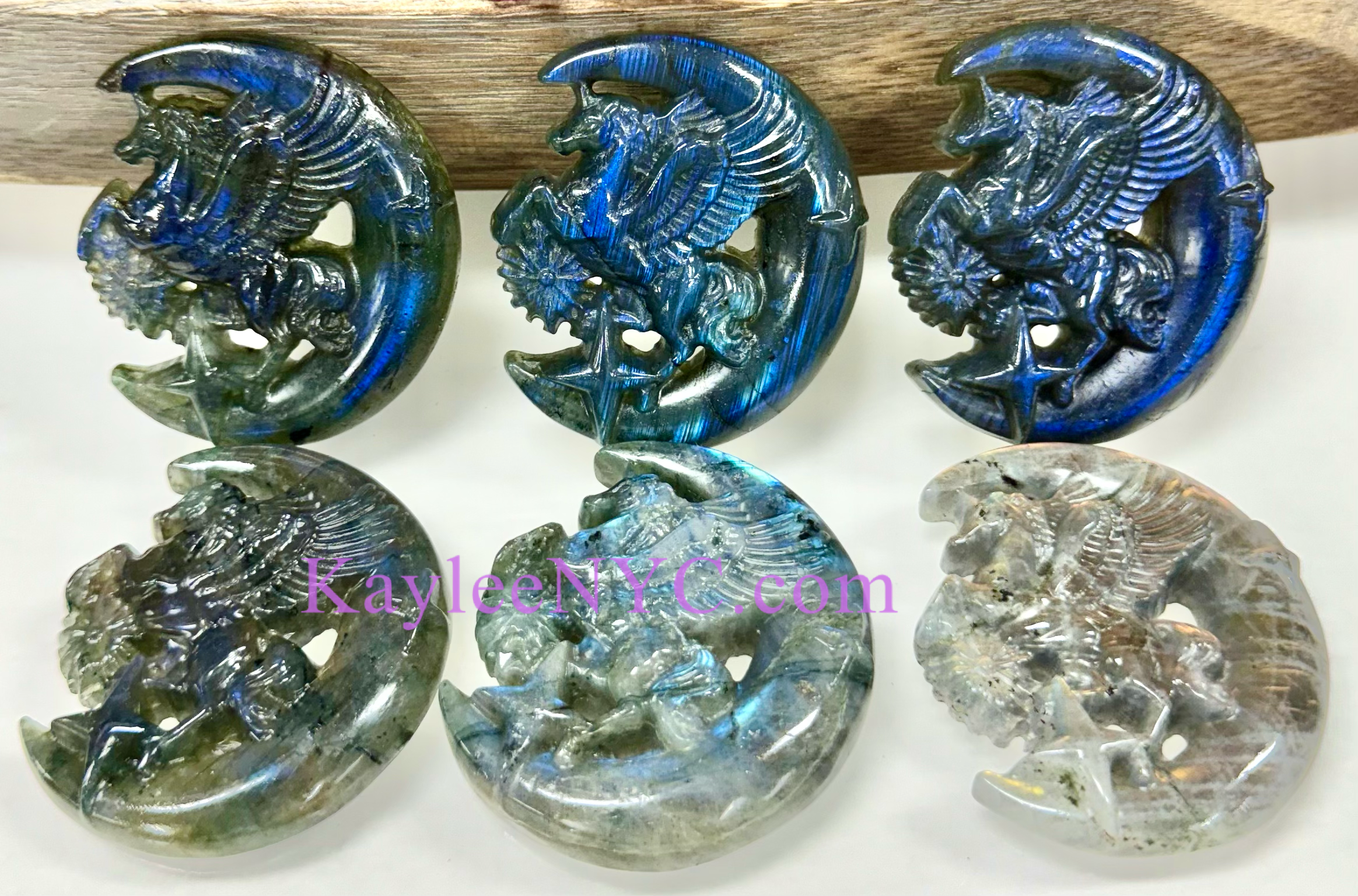 KayleeNYC - Wholesale Spiritual Stone/Crystal - Natural Labradorite Unicorn Moon Crystal Healing3
