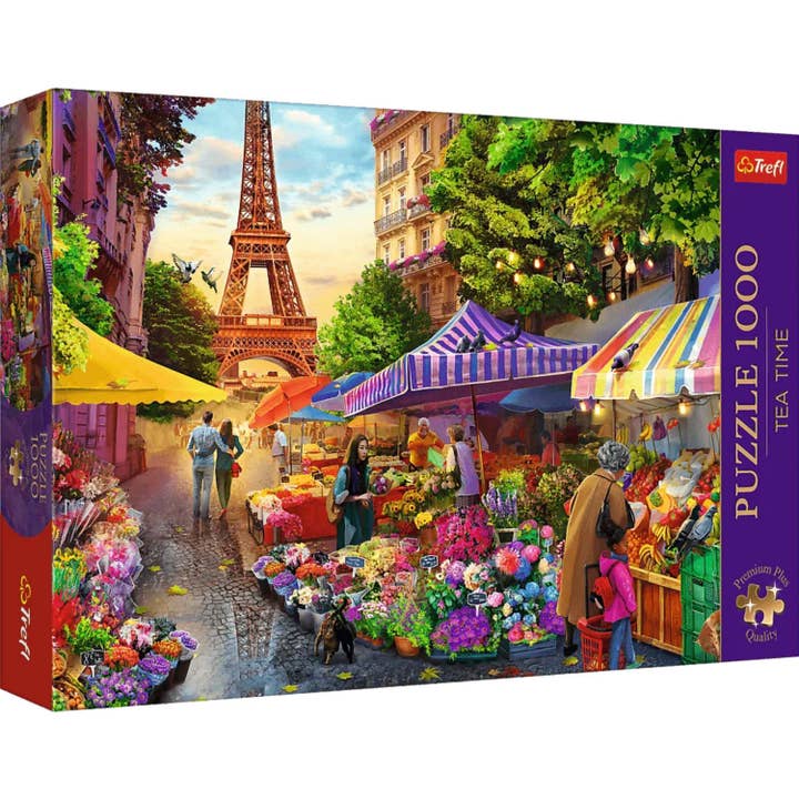 Puzzle 1000 pièces Trefl Premium Plus - Marché aux fleurs de Paris pour la vente par Trefl USA