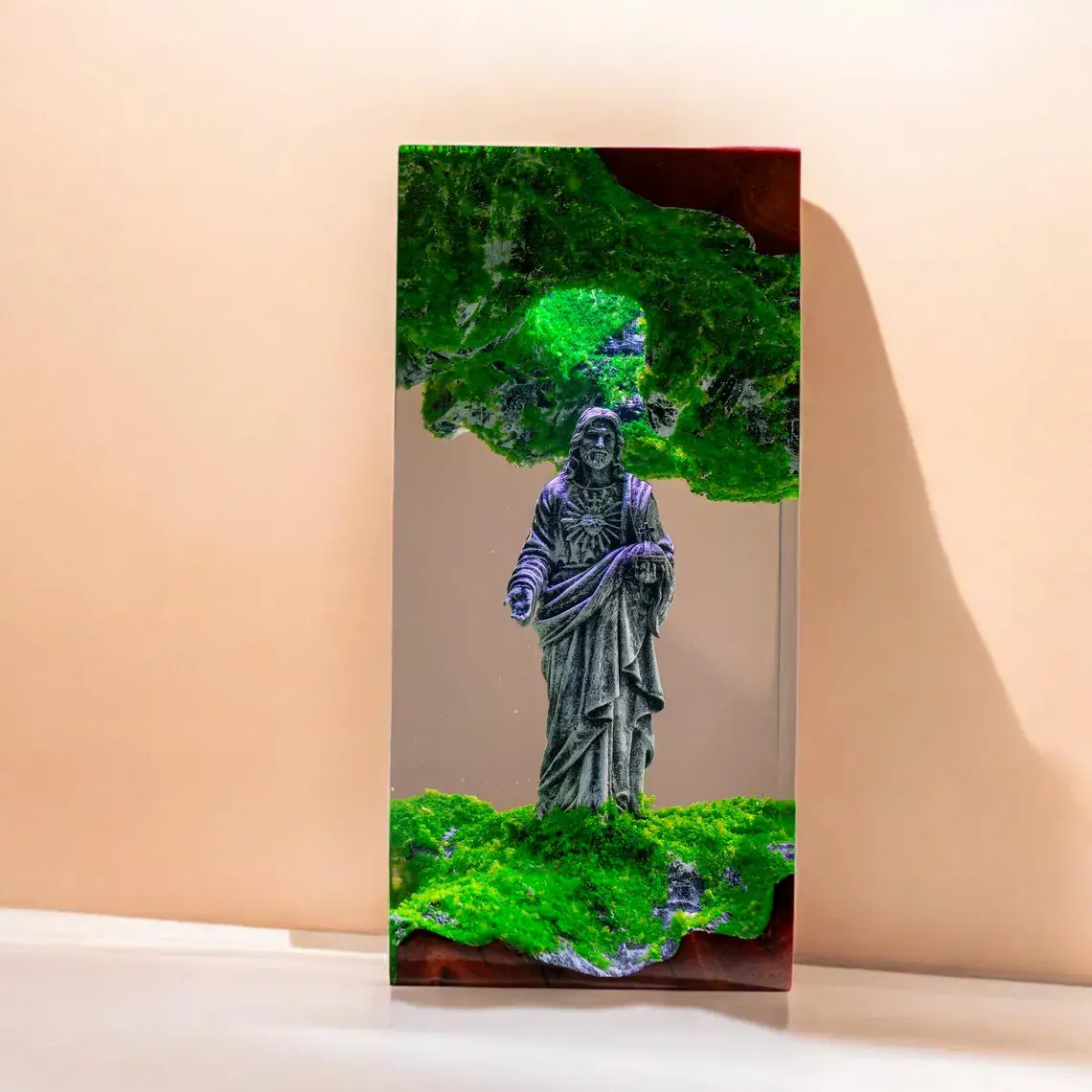 Merchemy - Vente Veilleuses - Lampe en résine faite à la main Jésus Cadeau chrétien Décoration veilleuse6