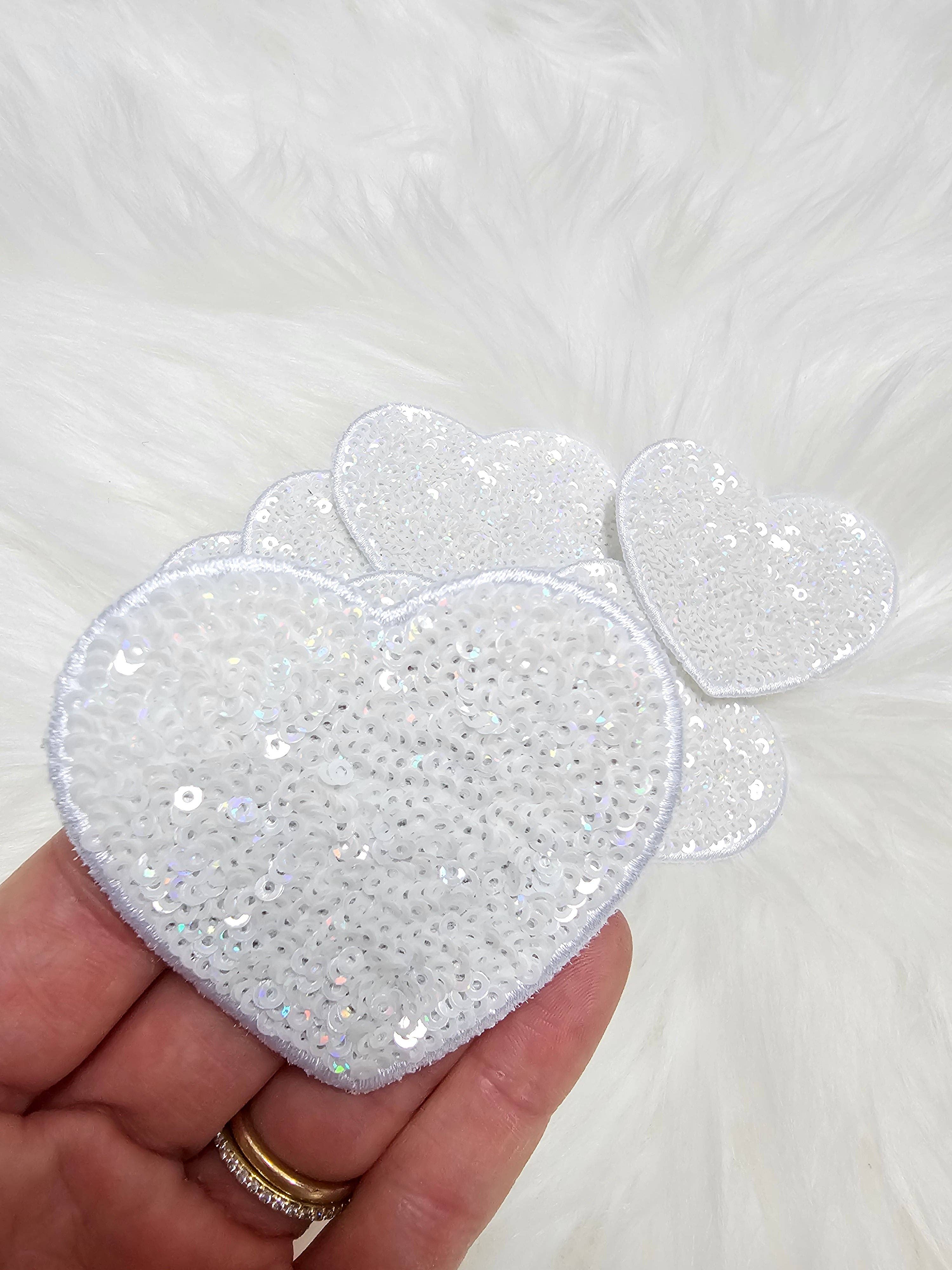 Scratch Decor - Wholesale Patch - Sequin Heart Embroidery Iron On Patch3