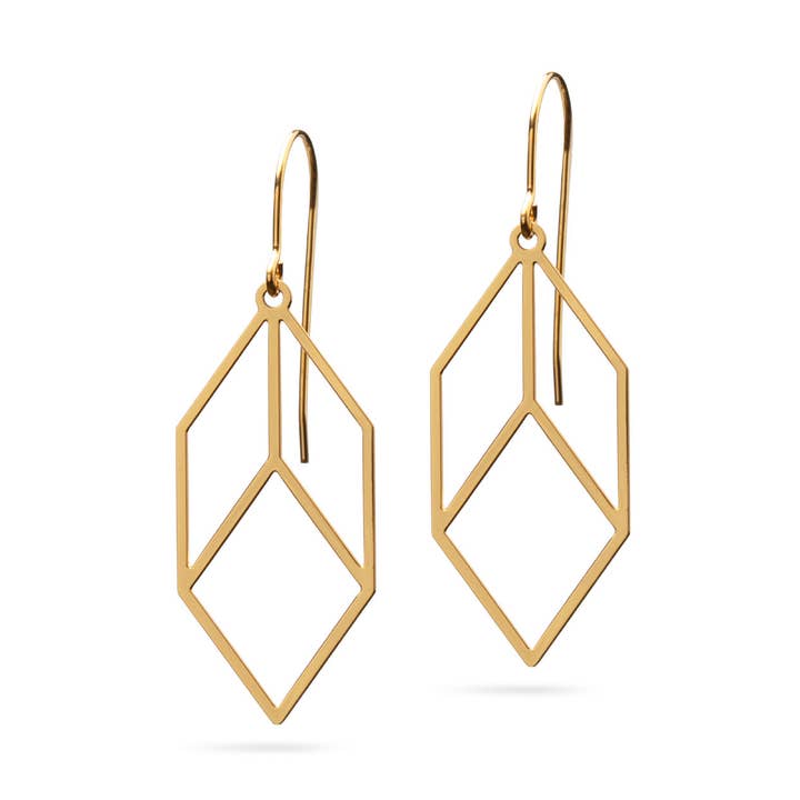 “Cubica” earrings | gold plated for wholesale by KOSAE