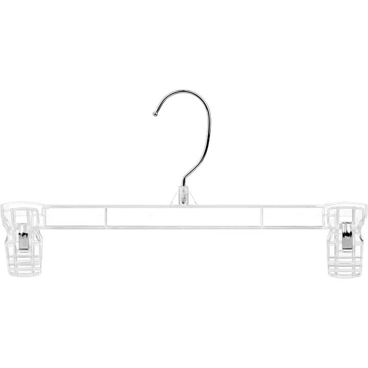 Clear Pants Hangers with Clips – Plastic Set of 100 for wholesale by DEILSY