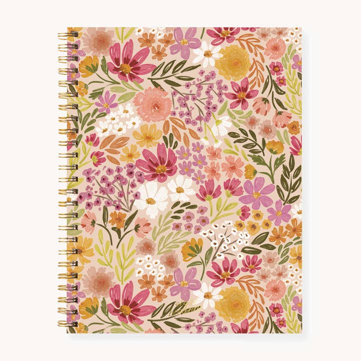 Cuaderno de Tapa Blanda con Espiral Primrose Petals para venta al por mayor de Elyse Breanne Design