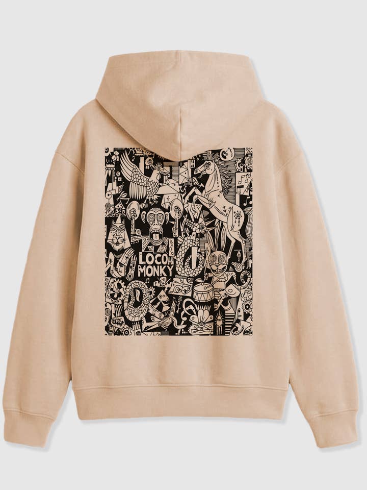 Sweatshirt unissexo Bendita Nonsense da Loco Monky Sand por atacado de LOCO MONKY