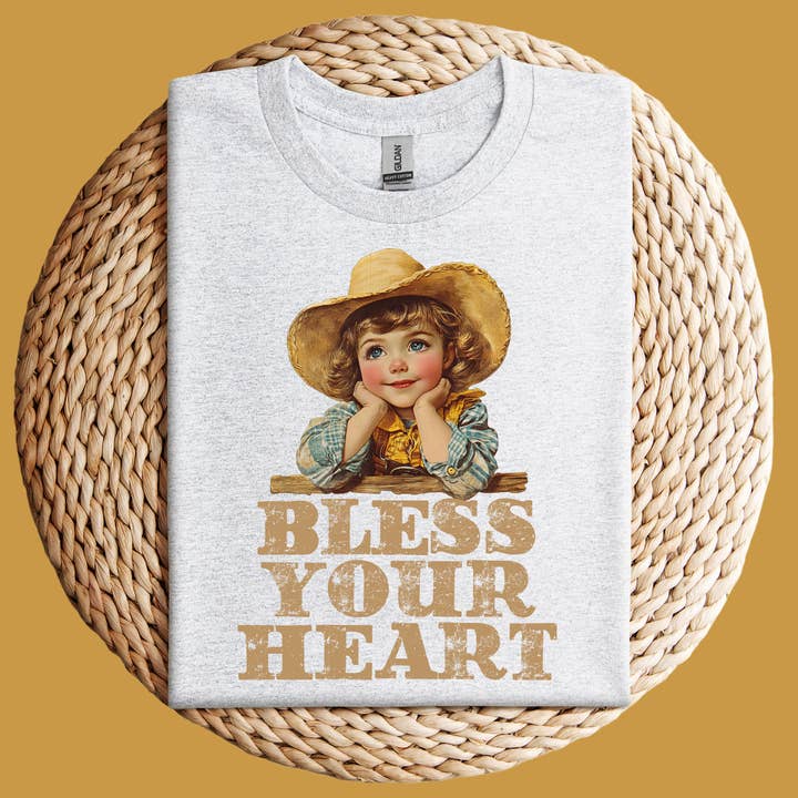 Bless your heart vintage girl tshirt for wholesale by StricklandDesignCo