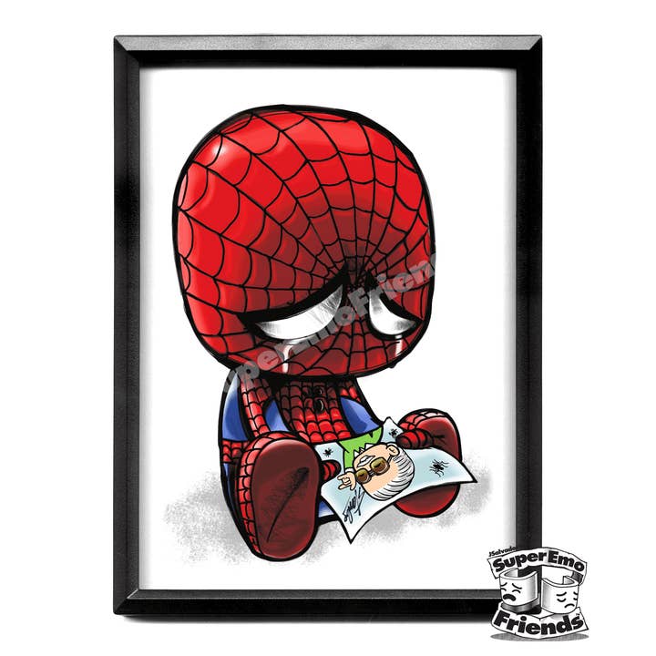 SuperEmoSpideyStan Inramad 5x7 Tryck för wholesale av SuperEmoFriends