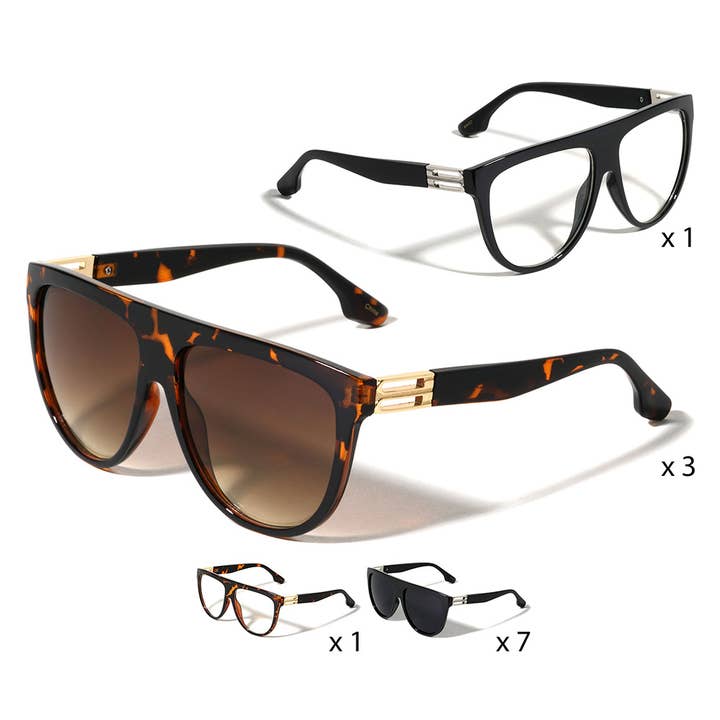 12PCS - Oversized Retro Aviator Frame Wayfarer Sunglasses
for wholesale by Sensibling Corp.