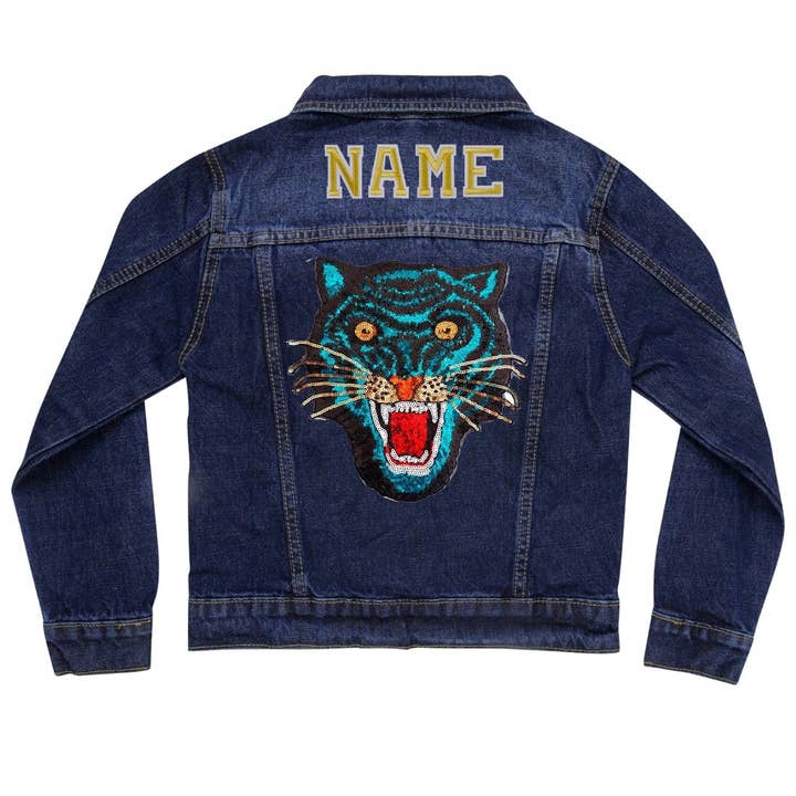 Blå Tiger Denim Jakke for engroshandel hos Cat in the Hood