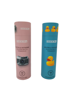 WM-DESIGN - Vente Bouteilles d'eau - BOUTEILLE ISOTHERME 500ML 2 DESIGNS 3D DUCK'N2