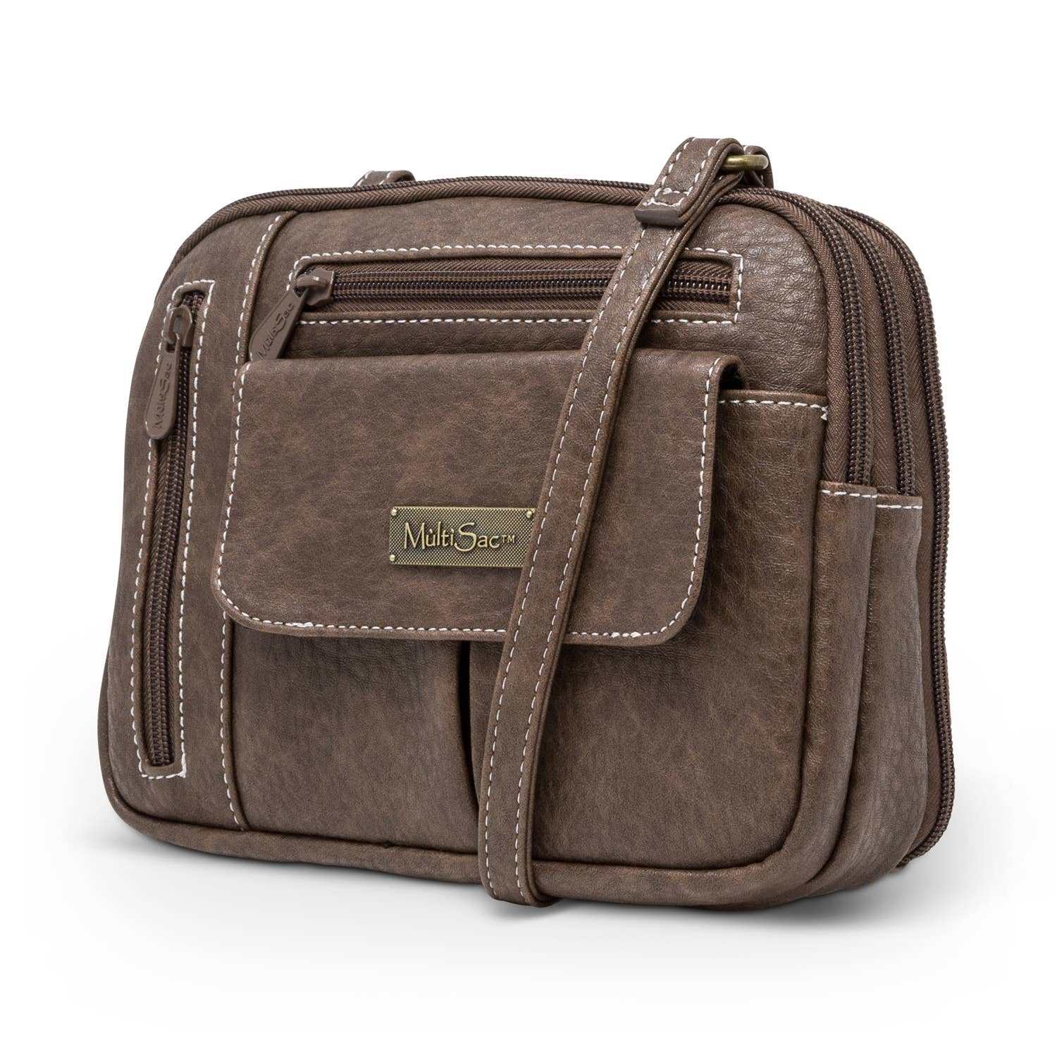 Multisac Handbags - Wholesale Crossbody Bag - Women's - Multisac Zippy Triple Compartment Crossbody0