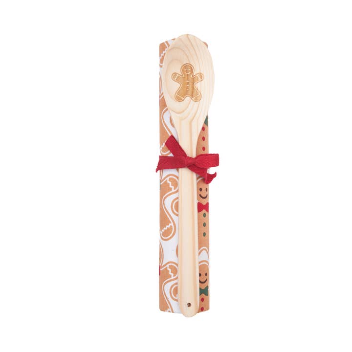 C&F Home - Wholesale Kitchen Spoon - Christmas Gingerbread Buddies Kitchen Towel & Spoon Gift Set