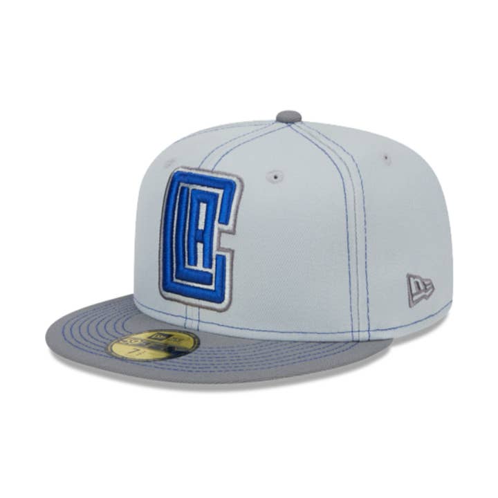 Los Angeles Clippers 59fifty New Era Gray Fitted Hat for wholesale by Rat City Sk8 Shop