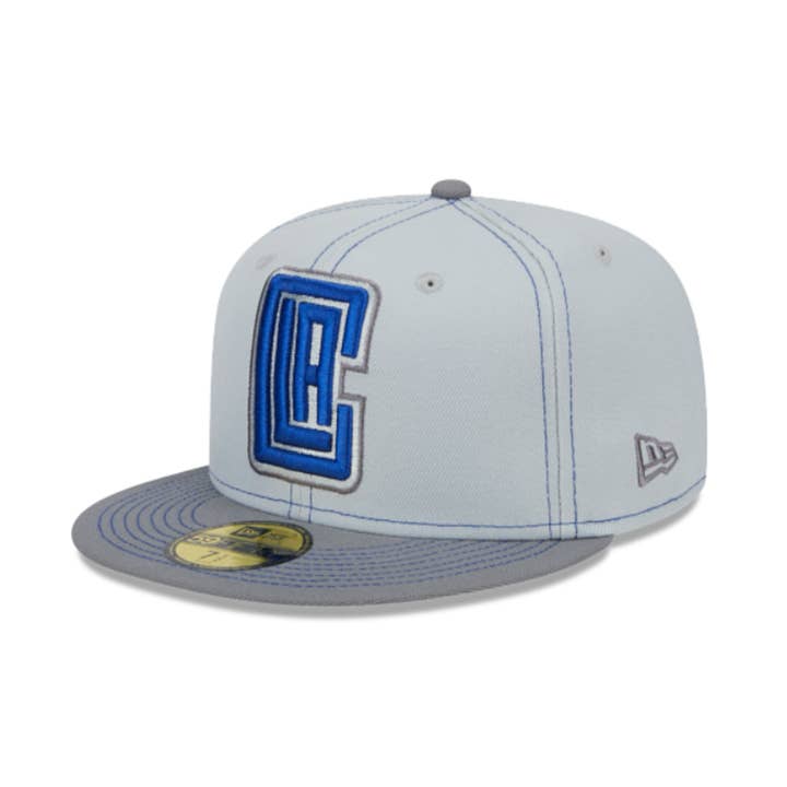 Los Angeles Clippers 59fifty New Era Gray Fitted Hat for wholesale by Rat City Sk8 Shop