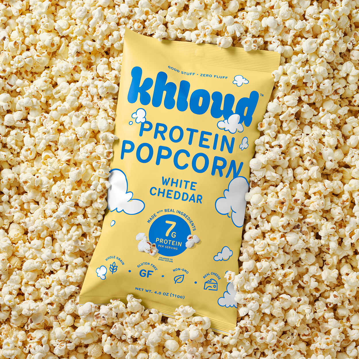 Khloud Foods - Wholesale Popcorn - White Cheddar Protein Popcorn, 12pk Case3