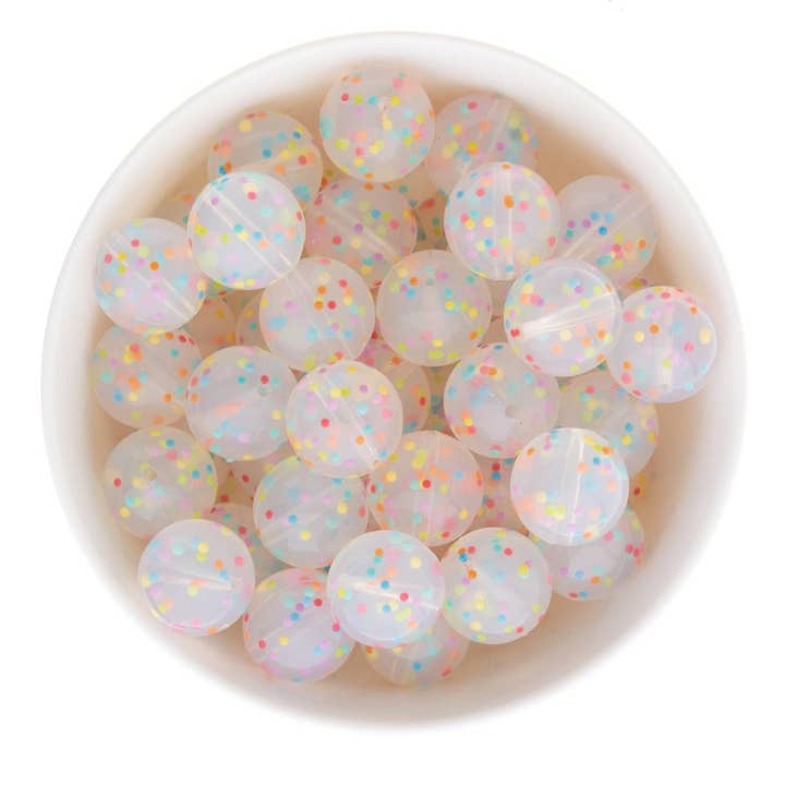 Cara & Co Silicone Craft Supply - Wholesale Craft Supplies - Sprinkle Silicone Round Beads - Loose Beads2