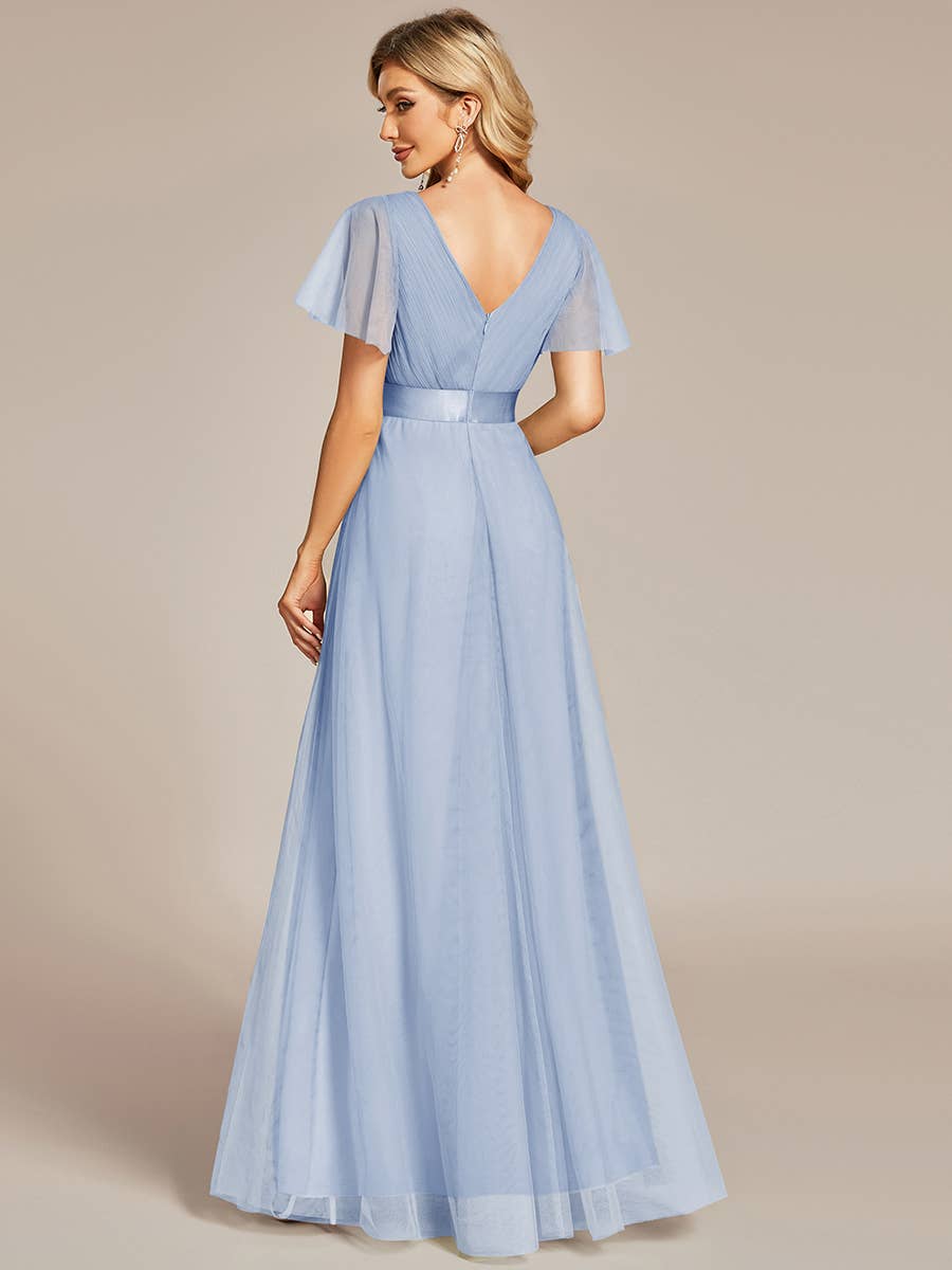 Ever-Pretty - Vente Robe de soirée – femme - Robe de demoiselle d'honneur trapèze à col en V73