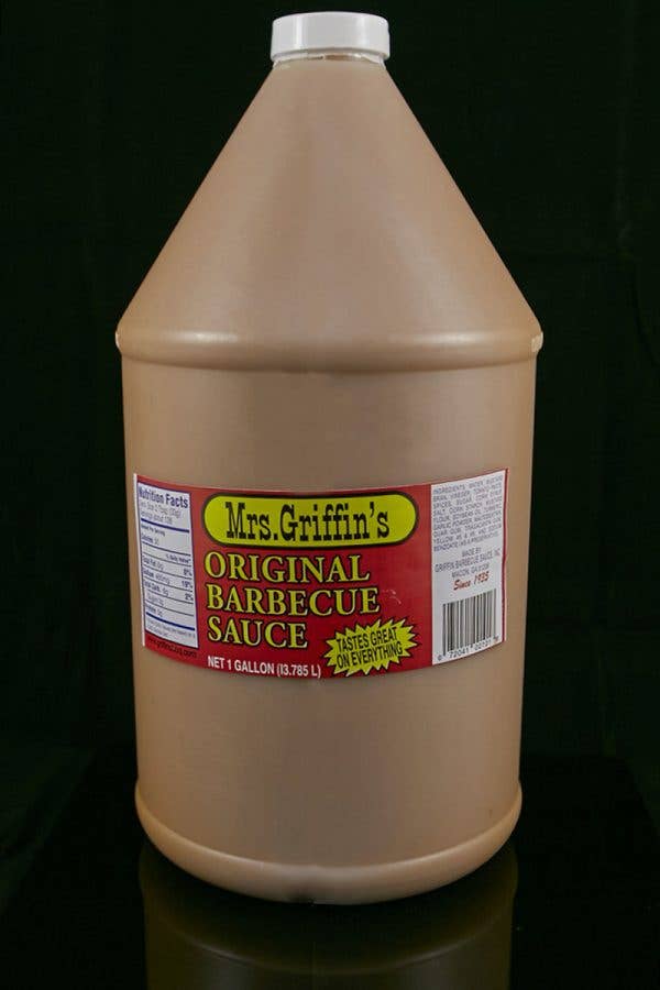 Mrs Griffins BBQ Sauce, Oldest BBQ Sauce in USA - Wholesale BBQ Sauce - Mrs. Griffins Original BBQ Sauce Gallons0