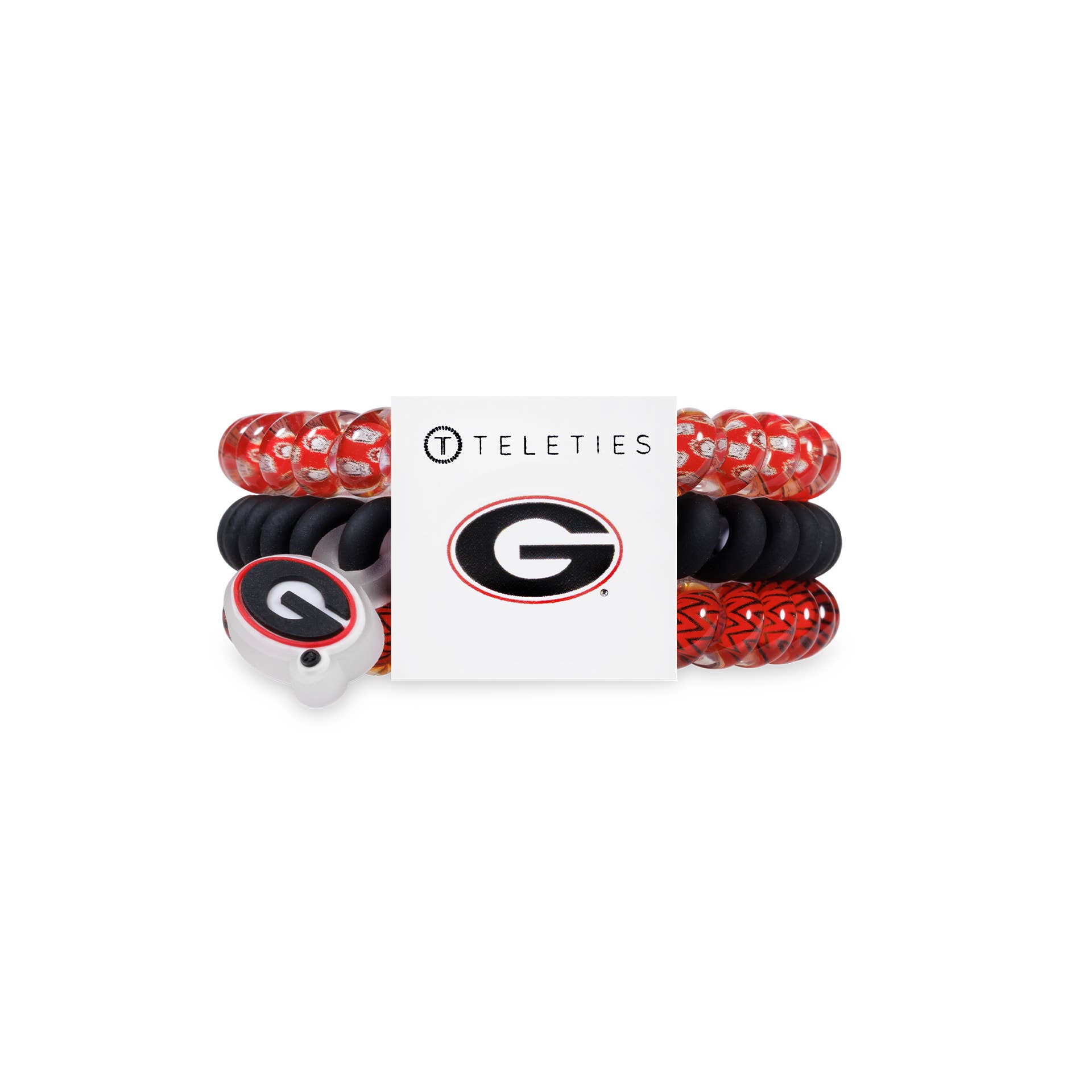 TELETIES - Wholesale Hair Tie - Spiral Hair Coils | Small | Go Dawgs! Hair Ties