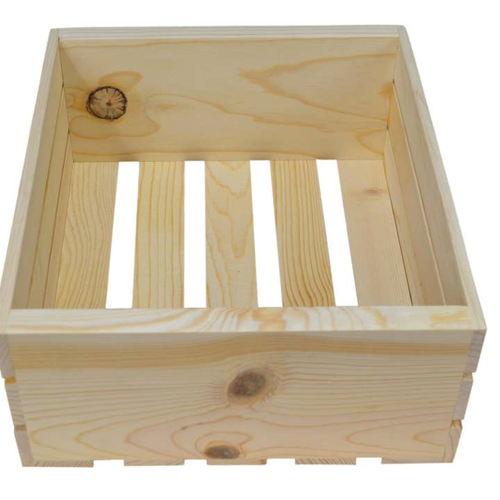 Poole & Sons Inc. - Wholesale Decorative Box - Rustic Wooden Crate 12 x 10 x 5″ (Bulk)