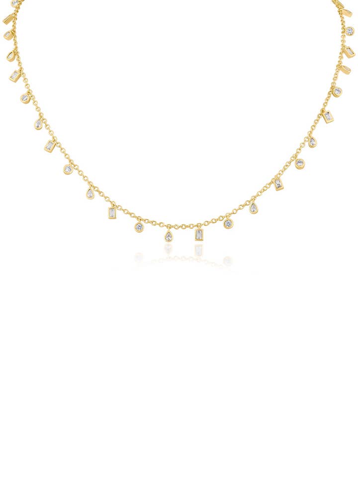 Colar Mini Charme Multi Forma por atacado de CZ by Kenneth Jay Lane