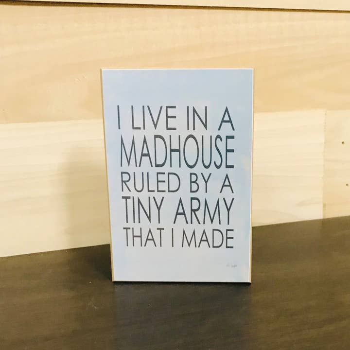 JAXN238A Madhouse Block for wholesale by JanMichaels Art & Home