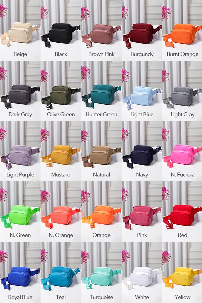 Hana – wholesale Midjeväska - Dam – Solid Dubbel dragkedja Fanny Pack25