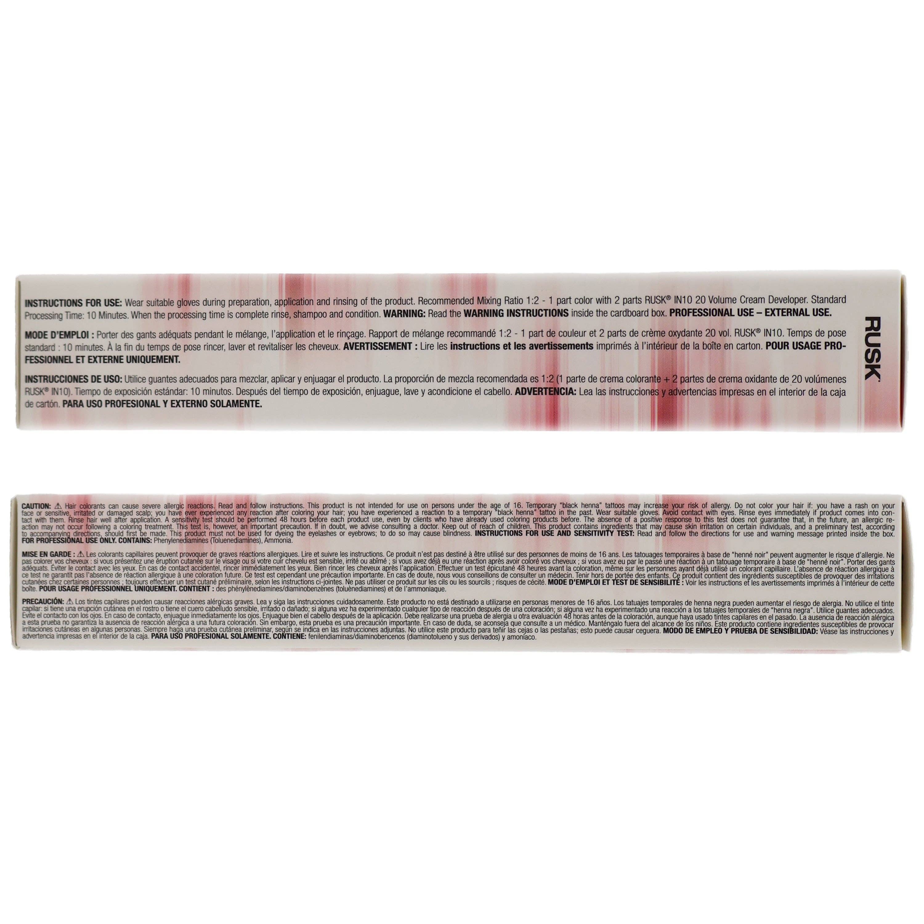 KT Supply – wholesale Hair dye – Rusk In 10 Permanent CreamColor,Light Golden Blonde,8G,3.4oz3