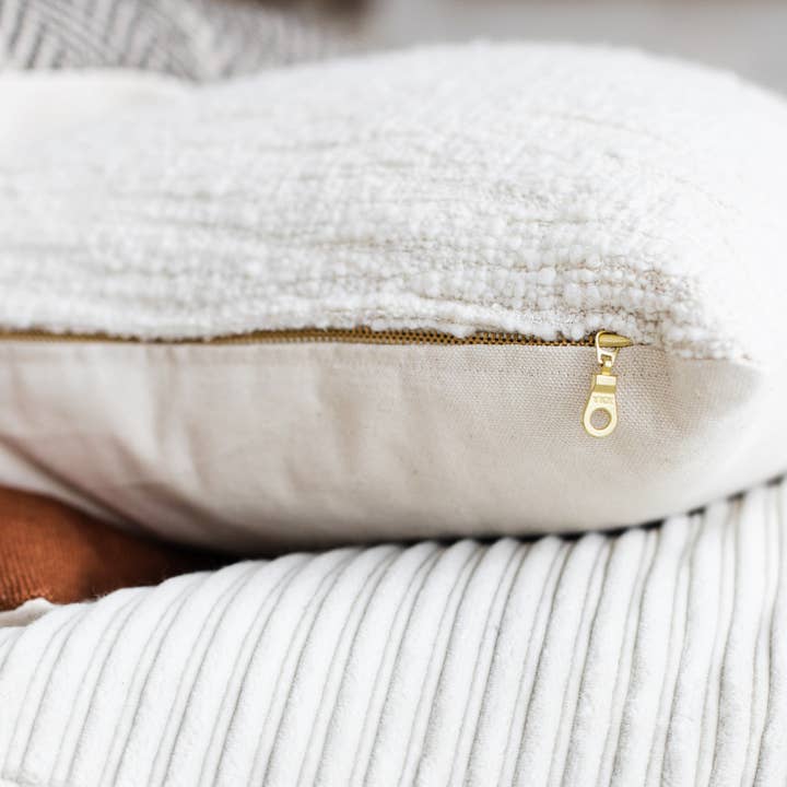 Linen & Ivory - Wholesale Throw Pillow Cover - EVY || Warm Brown Suede Pillow Cover7