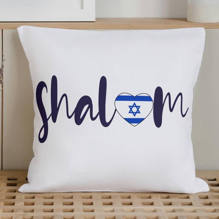 Cojín Blanco Shalom Israel para venta al por mayor de Salt Sparkle Shalom