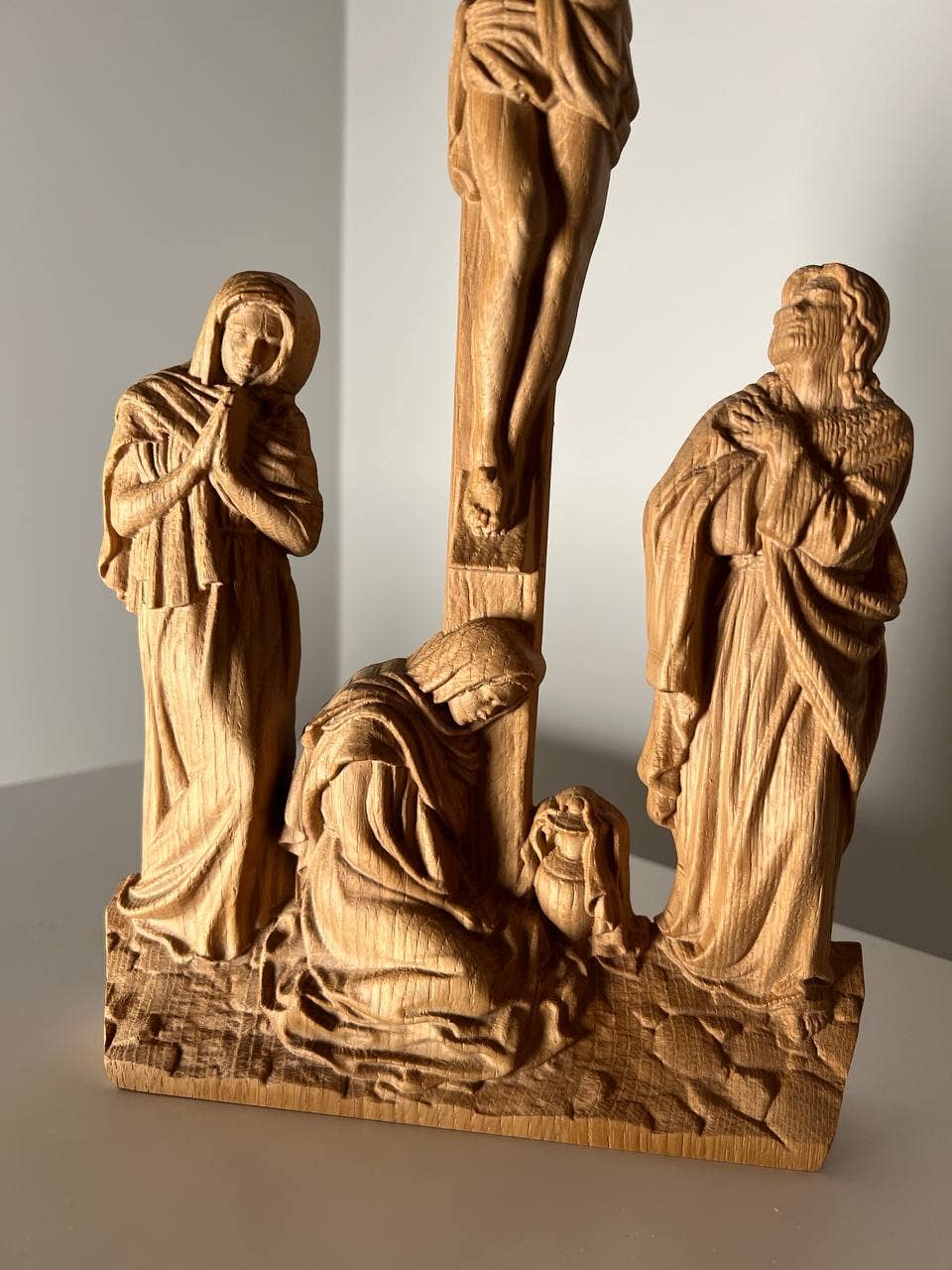 KozakWorkshop - Wholesale Wall Cross - Wall Wooden Carved  Golgotha on stand3