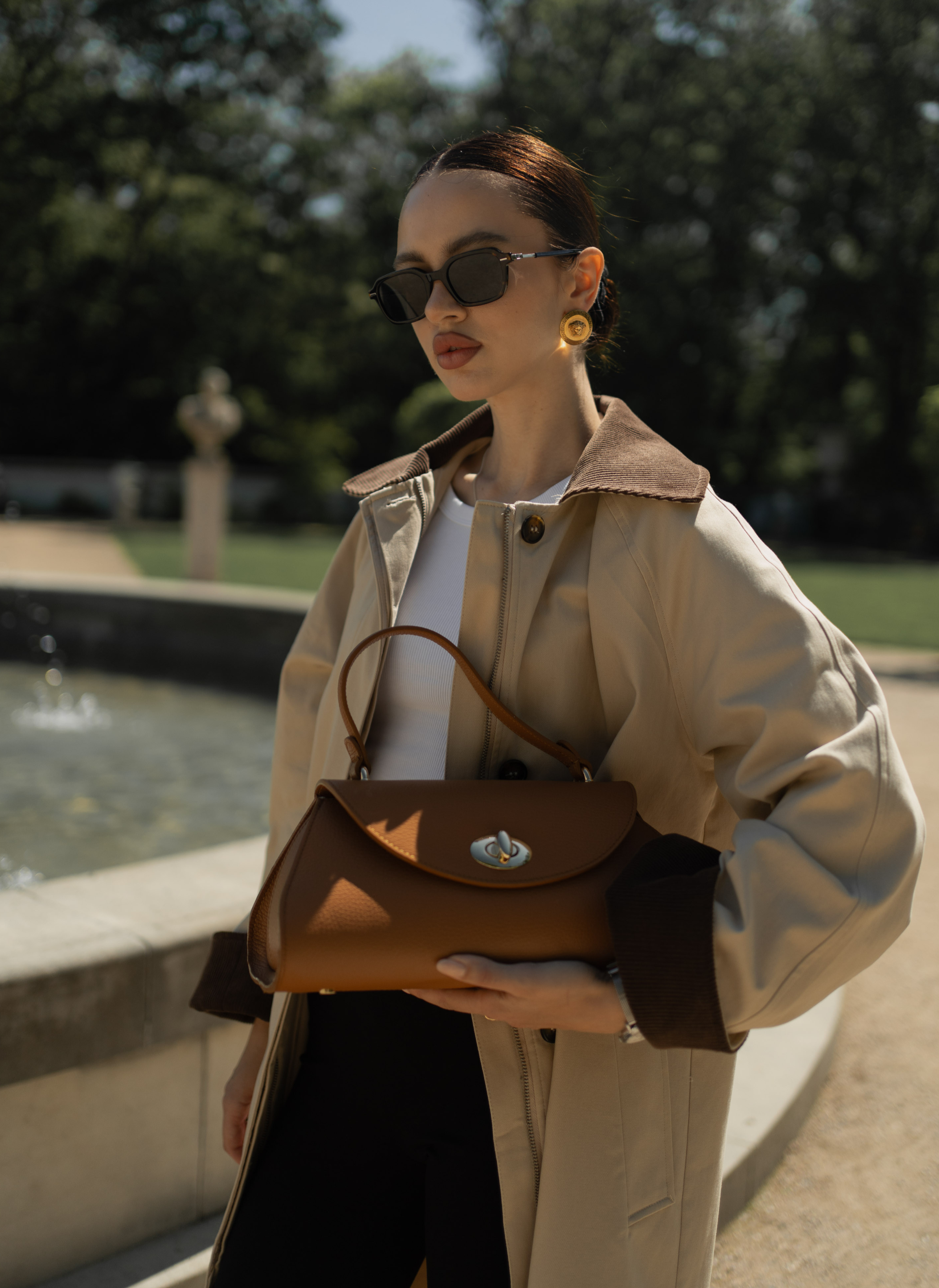 Prestige Milano - Wholesale Tote Bag - Women's - Borsa Florence in pelle Togo color cuoio7