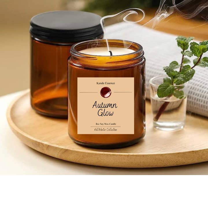 8oz Amber Jars for wholesale by Kande Essence