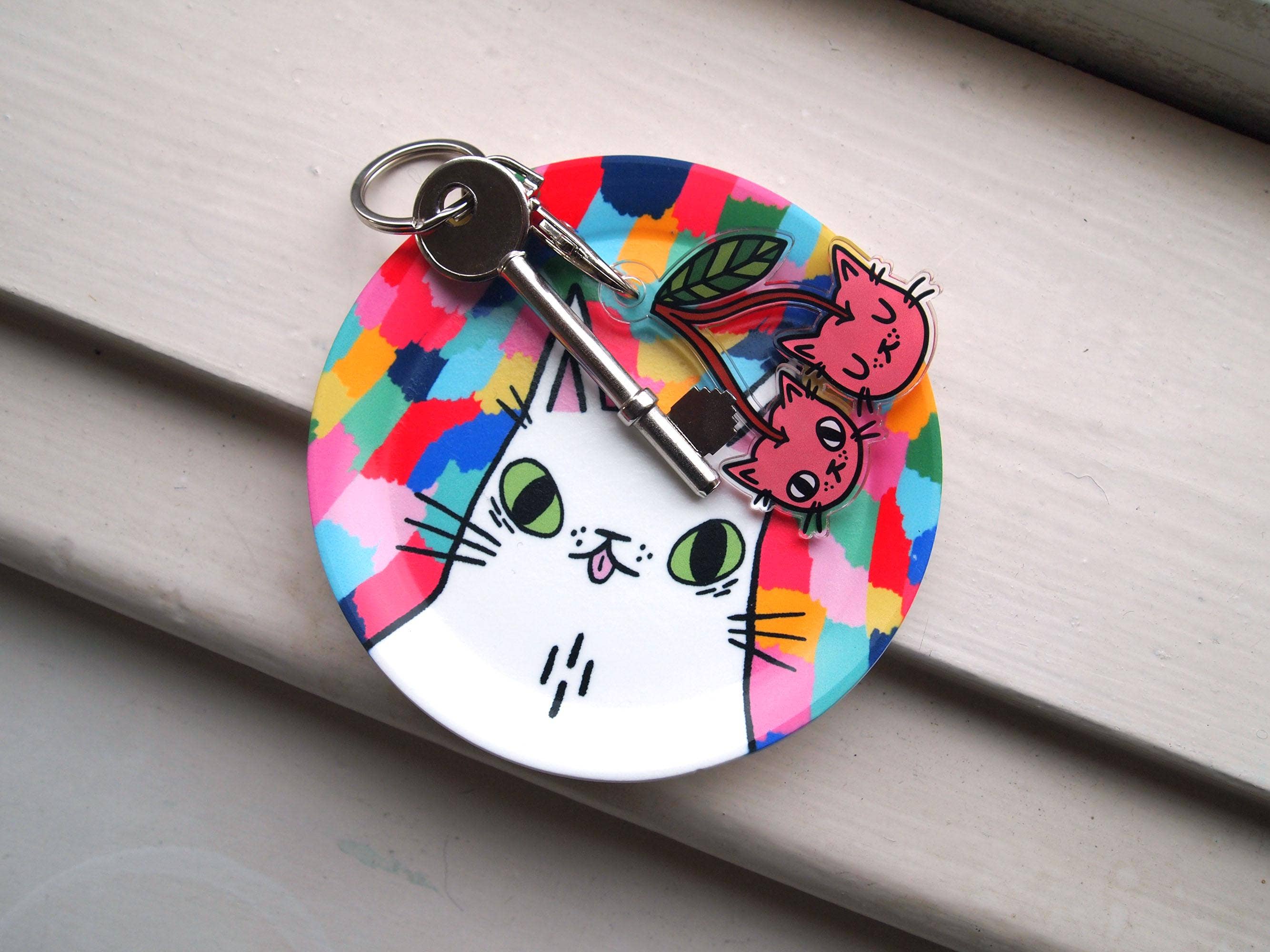 I LIKE CATS - Vendita all'ingrosso Portagioie - Piatto/sottobicchiere portagioie per gatti colorato2