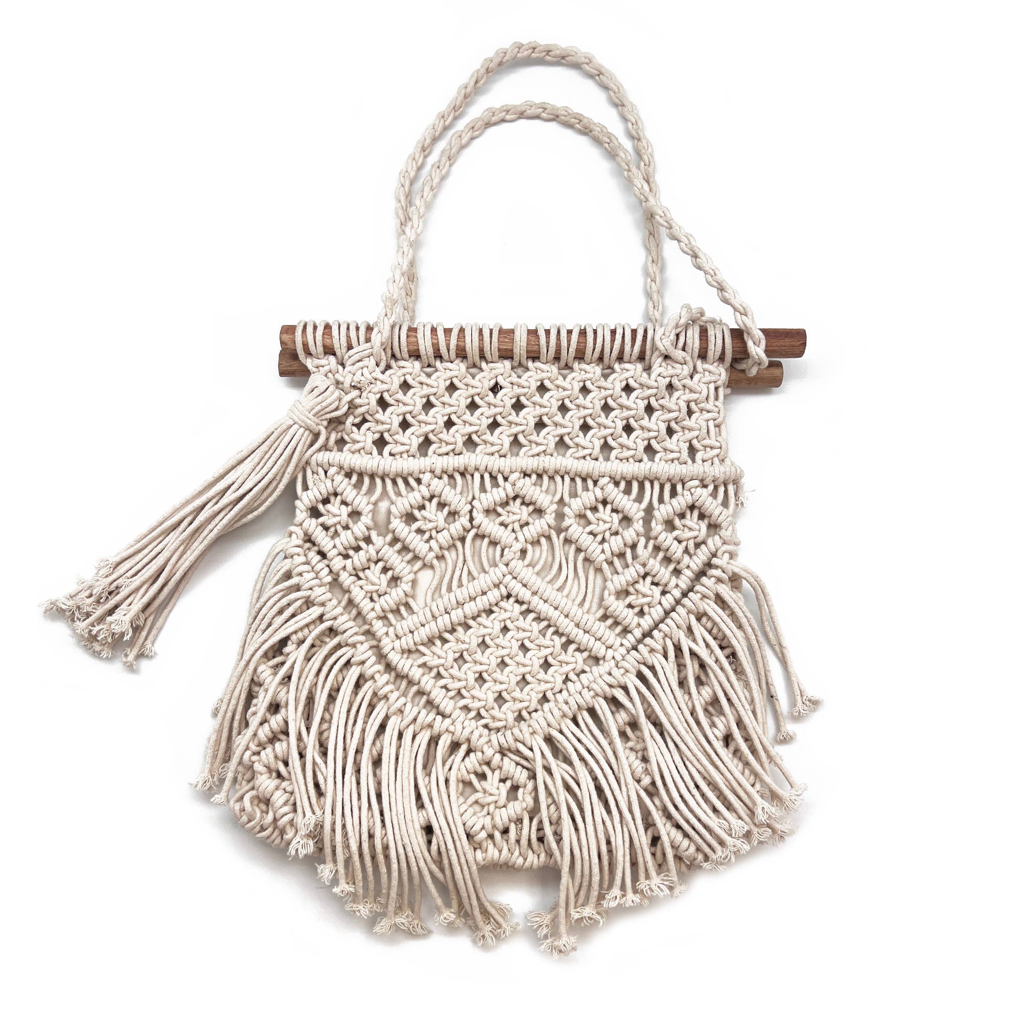 Anju Jewelry - Wholesale Beach Bag - Coco Bag - Cotton macrame handbag with cotton lining1