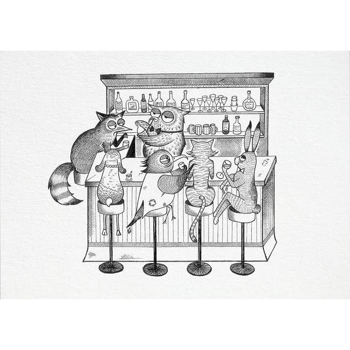 Postcard – Animal Bar for wholesale by LIGARTI