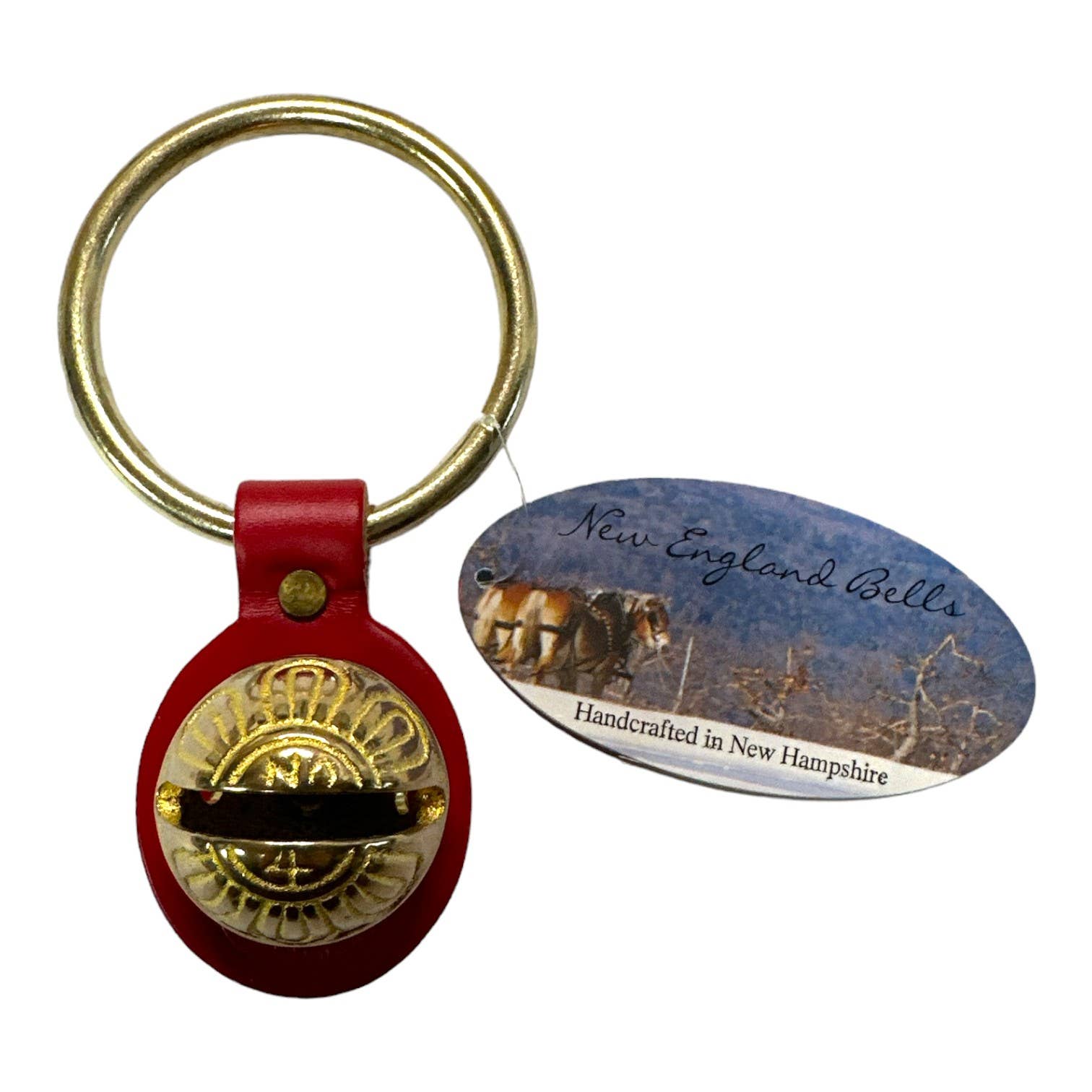 New England Bells - Wholesale Bell - Traditional Strap Bells - #4 Size Bells - 1 Bell on Strap4