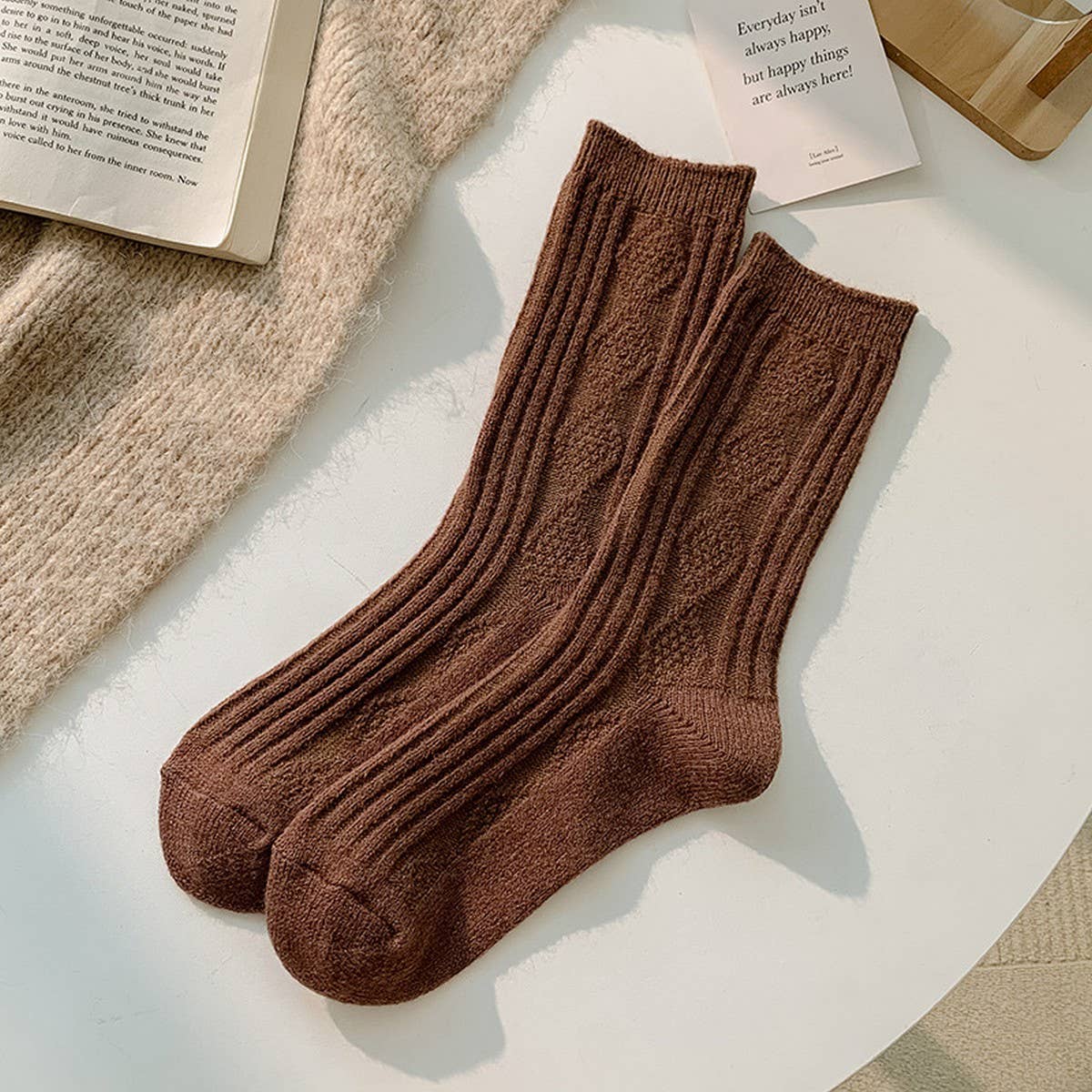ACCITY - Wholesale Socks - Women's - WOMEN'S WOOL SOCKS WARM WOMEN'S MID-CALF SOCKS_CWMS11235