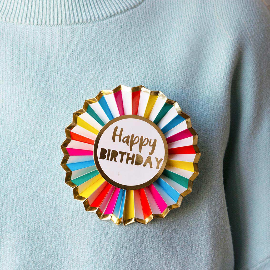 Talking Tables USA - Wholesale Party Favor - Rainbow Happy Birthday Badge | Birthday Party |1