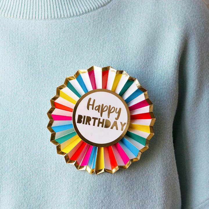 Talking Tables USA - Wholesale Party Favor - Rainbow Happy Birthday Badge | Birthday Party |1