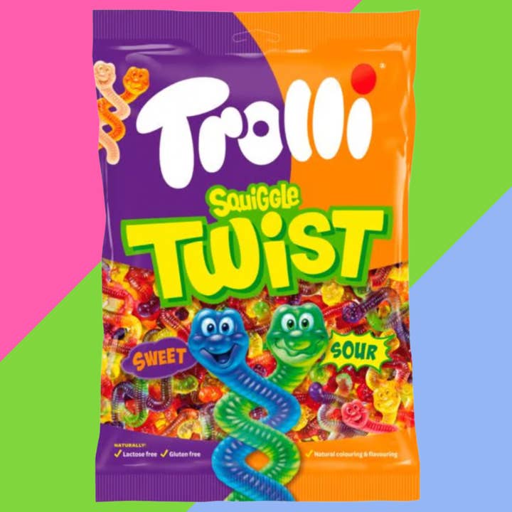 Saco de Torção Trolli Squiggle 1kg por atacado de Gaffney's Sweets & Treats Wholesale