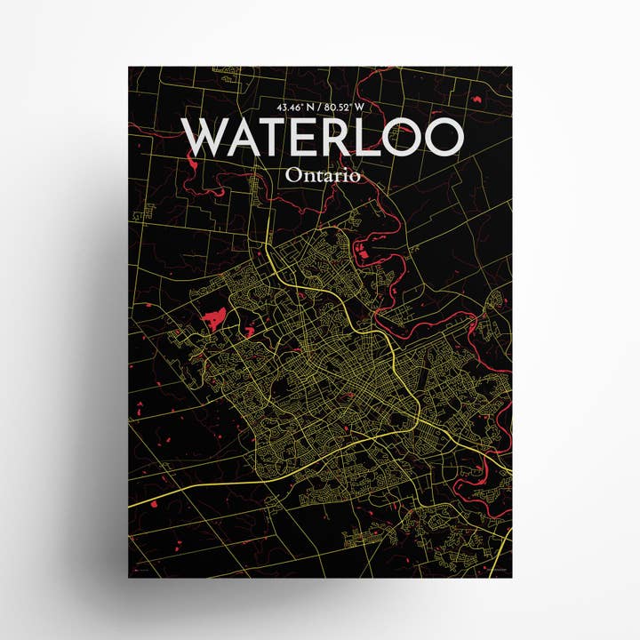 OurPoster.com - Wholesale Poster - Waterloo City Map Poster8