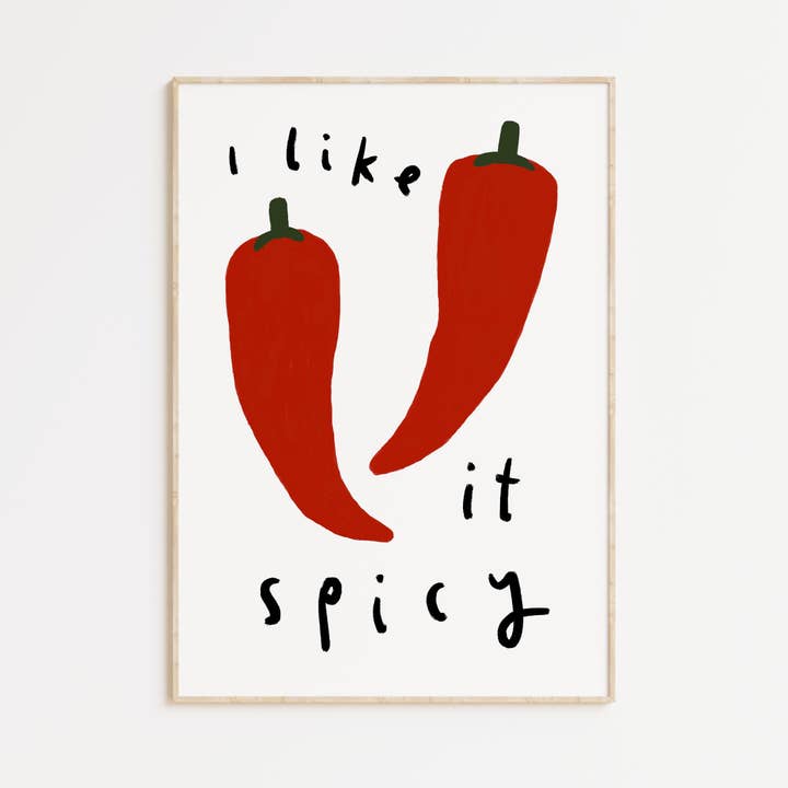 Kitty Makes - Wholesale Art Print - Like it Spicy A4 Print