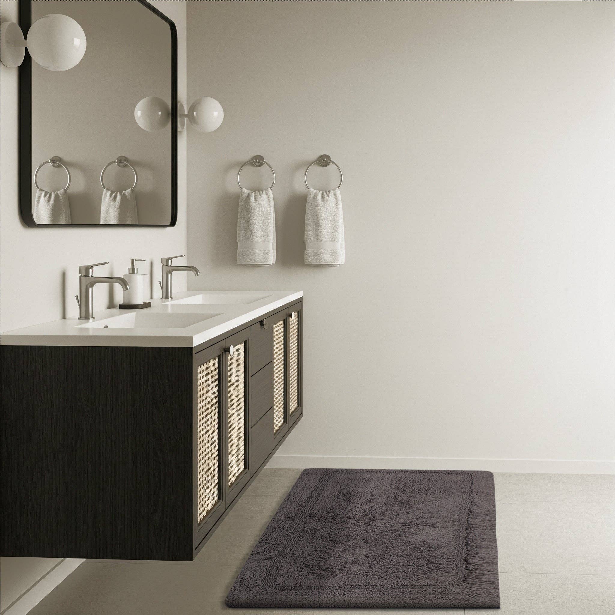 Delara - Wholesale Bath Mat - Organic Cotton Reversible Bath Mat – 3000 GSM28