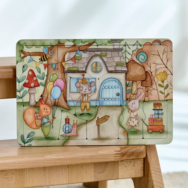 Puzzle en bois pour tout-petits Jouet éducatif Montessori Jouet pour tout-petit pour la vente par ODEAS