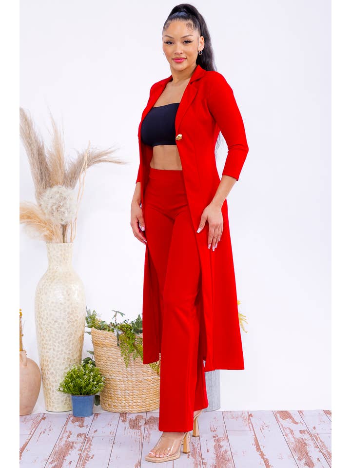 H&H Fashion Inc. – wholesale Top & pants set (NOT Loungewear) – Women's – HH785X-S Plus Size Elegant Blazer & Wide-Leg Pants Set3