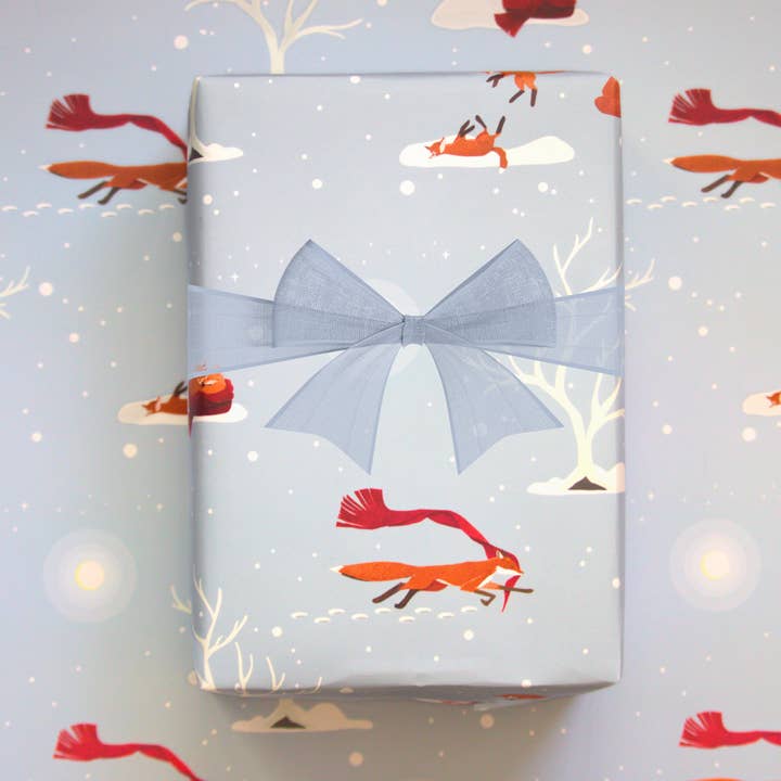 A Fox's Tale Gift Wrap for wholesale by Paper Moth Studio